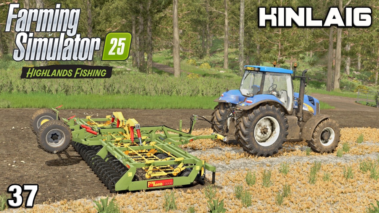 TRAMLINE REMOVAL IN THE NEW FIELD Highlands Fishing Expansion Kinlaig FS25 Ep 37