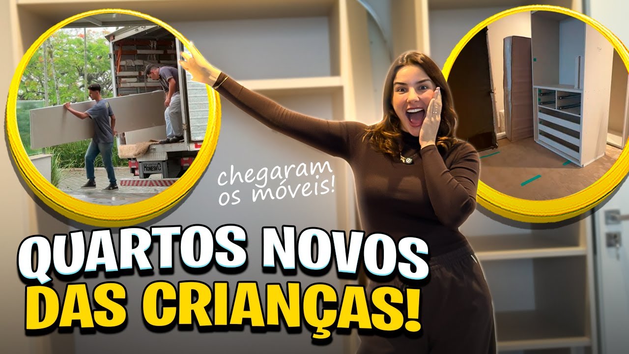 MOSTREI OS QUARTOS NOVOS! Montagem dos móveis + spoiler da decoração no