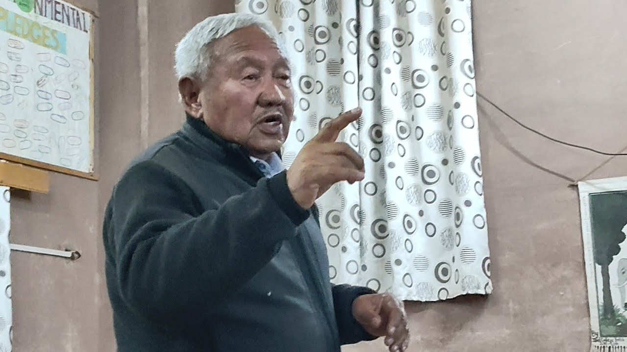 Dr. Norbu, Physician, at SECMOL Students’ Parliament; Advises students to be grateful to parents