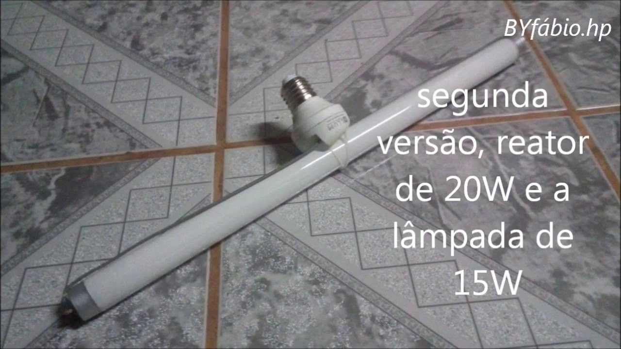 reciclando uma l&acirc;mpada  fluorescente - making a fluorescent lamp