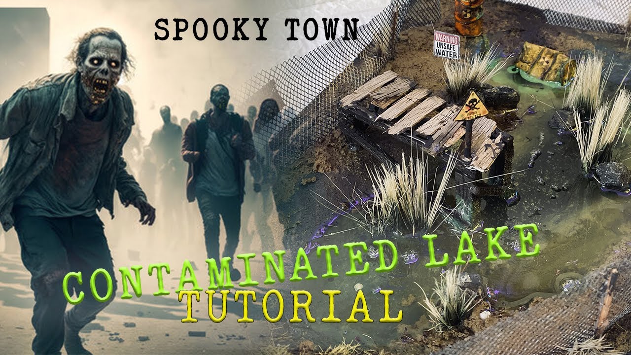 TUTORIAL diorama, Contaminated Lake. Spooky Village/Il Lago contaminato.