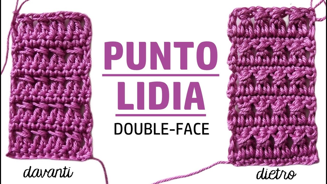 Uncinetto facile - Punto Lidia double face