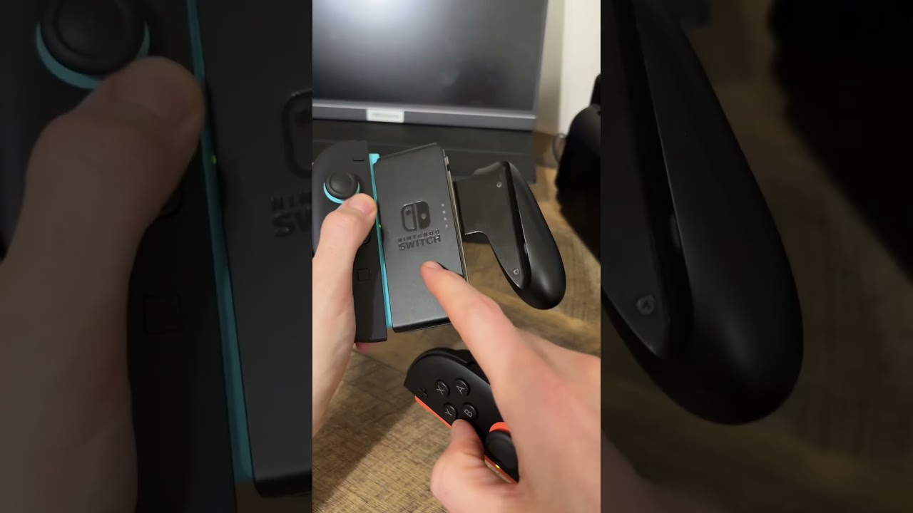 JoyCon 2 в стандартной рукоятке Switch