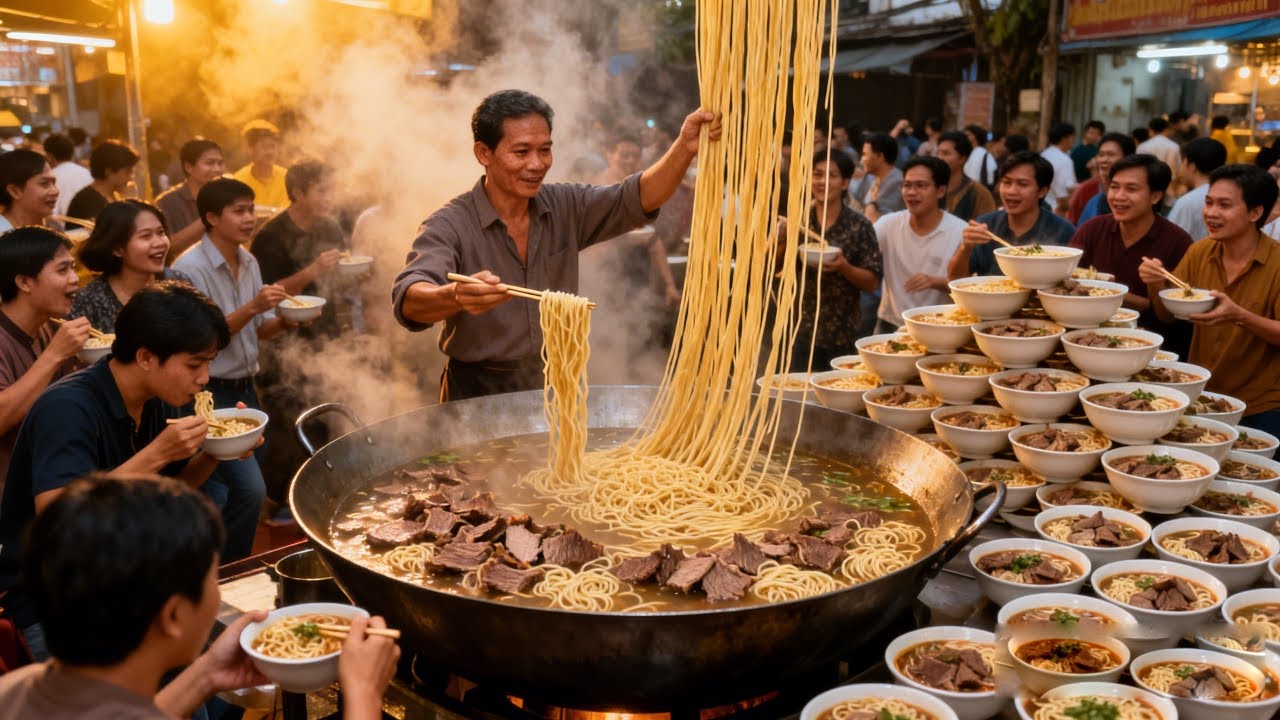 Quán mì bò huyền thoại An Huy - Chủ quán nhận 1000+ đệ tử, quán đông đúc mỗi ngày!