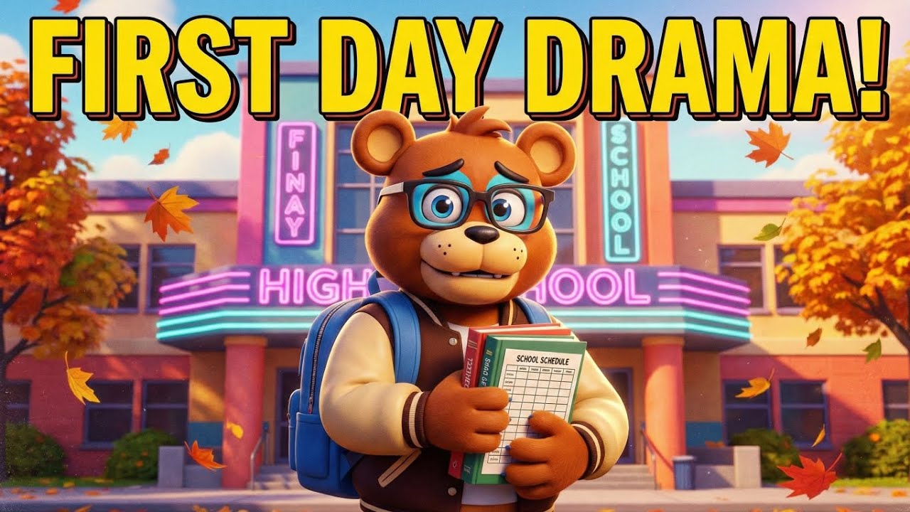 Glamrock Freddy's First Day at School! 🐻📚 | FNAF Security Breach Animatronics School Adventure