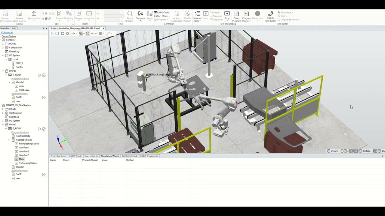 Industrial Robot System Design - Robot Glue station 