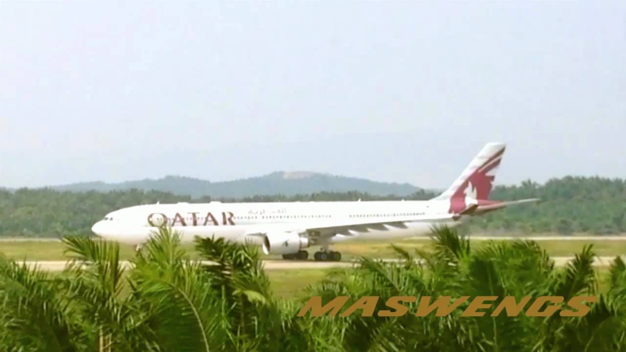Qatar Airways Airbus A330-302 A7-AEN QR624 Landing & Takeoff KUL WMKK Kuala Lumpur