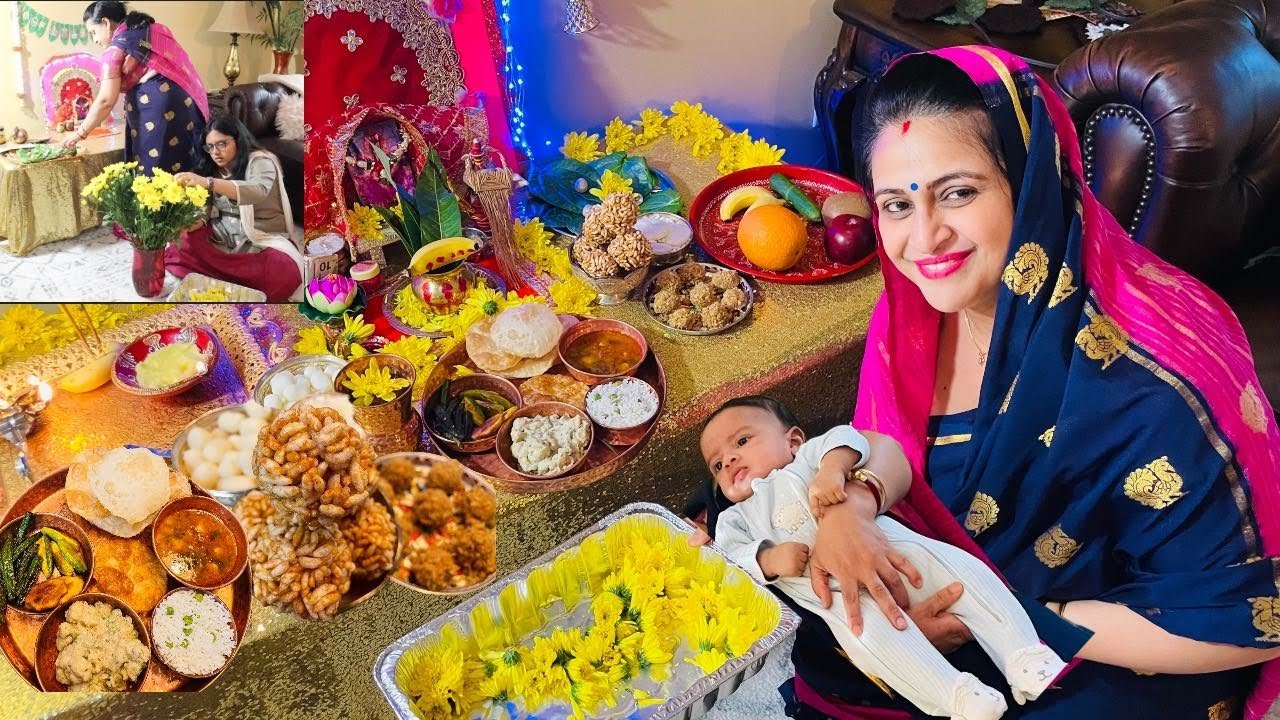First KOJAGIRI LAKSHMI Puja BABY BOY Ki Saath | Special Bhog Thali |Simple Living Wise Thinking