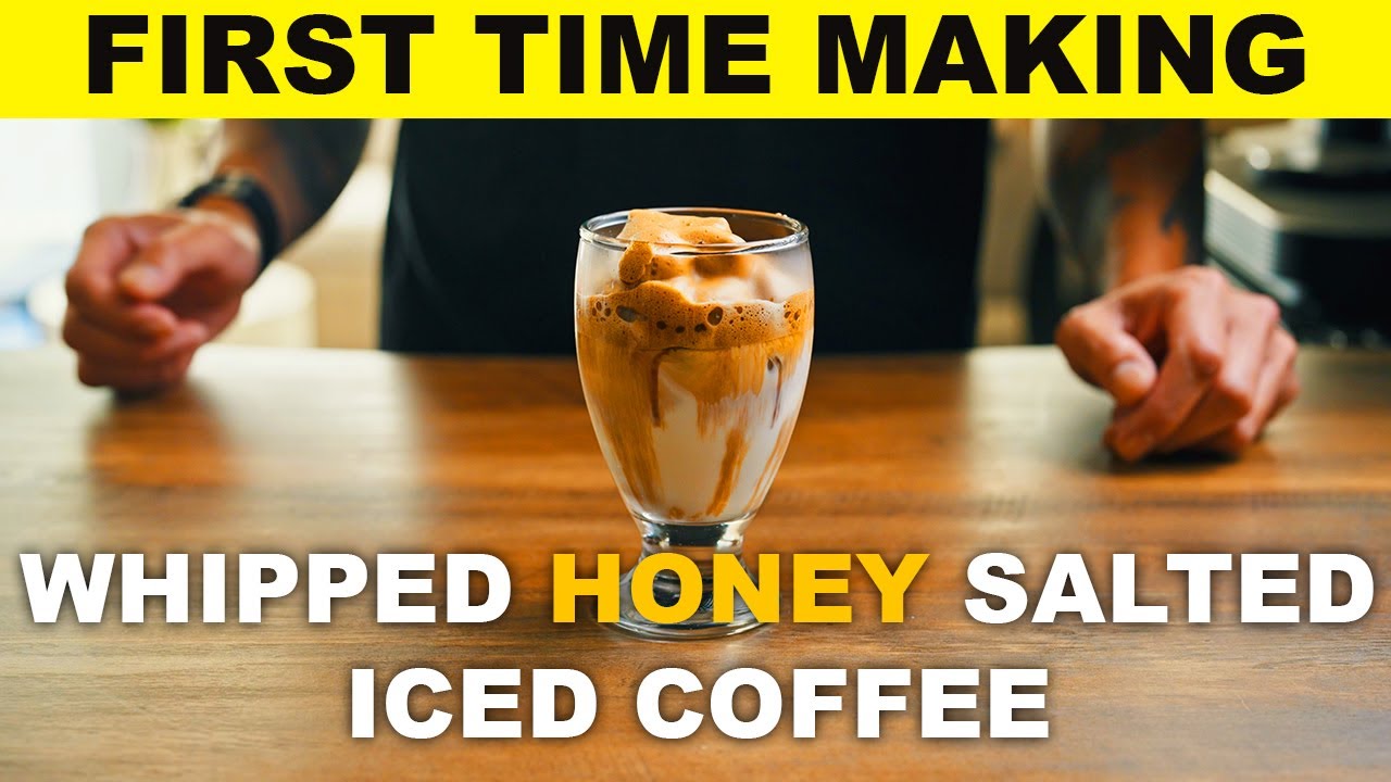 Making The Whipped Honey Salted Iced Coffee