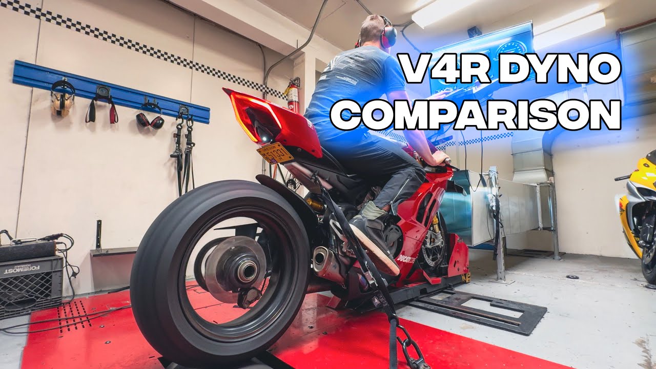 Ducati V4R vs V4 Dyno Comparison AND V4R Stock vs UpMap vs BT Moto Dyno Comparison