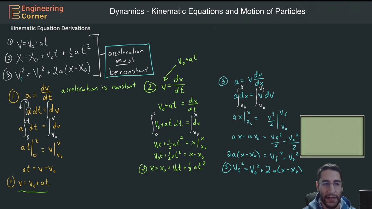 Dynamics Lecture 2 - Kinematic Equations and Pulleys - Spring 2026 (Twitch - Full)