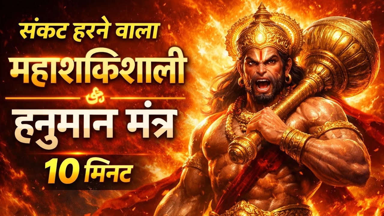 10 मिनट का सबसे शक्तिशाली हनुमान मंत्र 🔥 | ॐ हं हनुमते नमः | संकट हरने वाला चमत्कारी जप