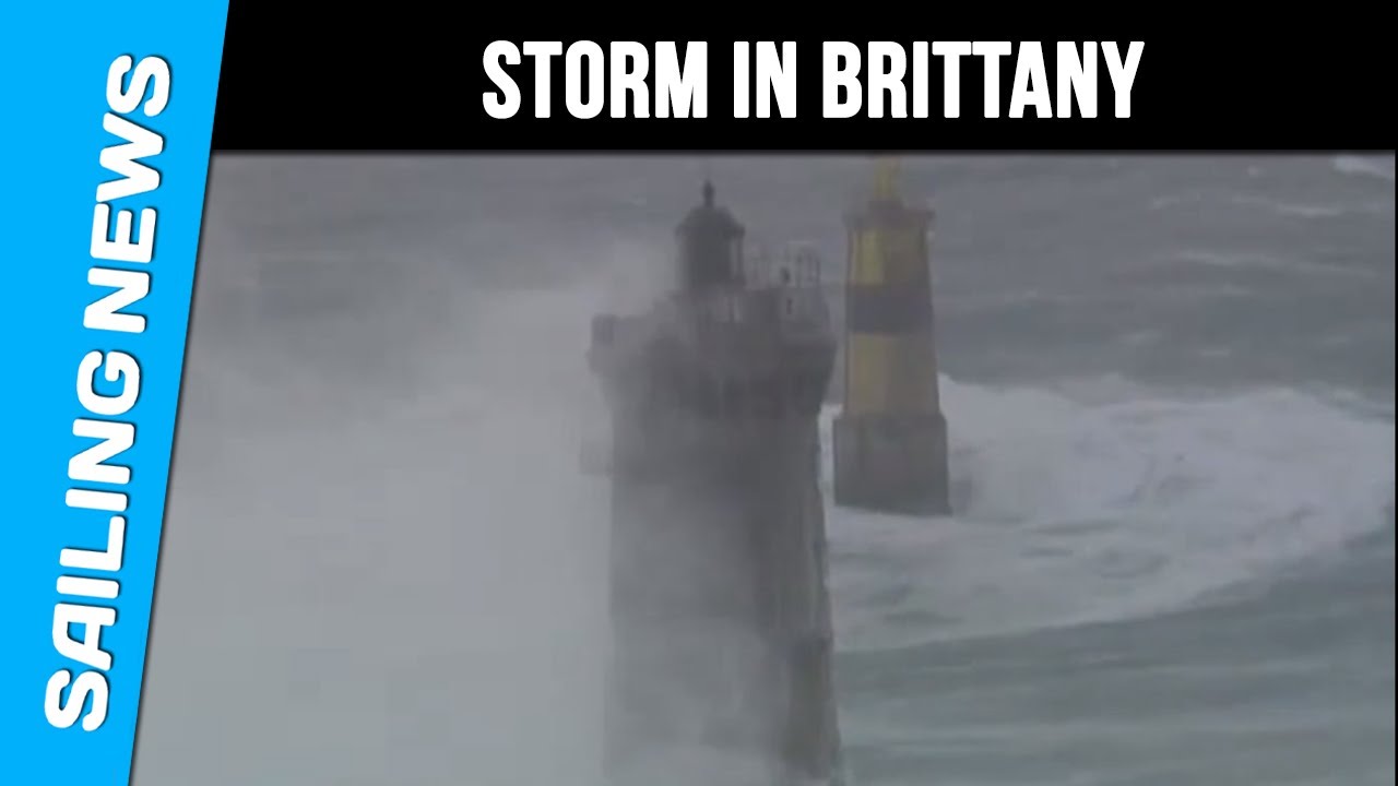 Sea storm in Brittany