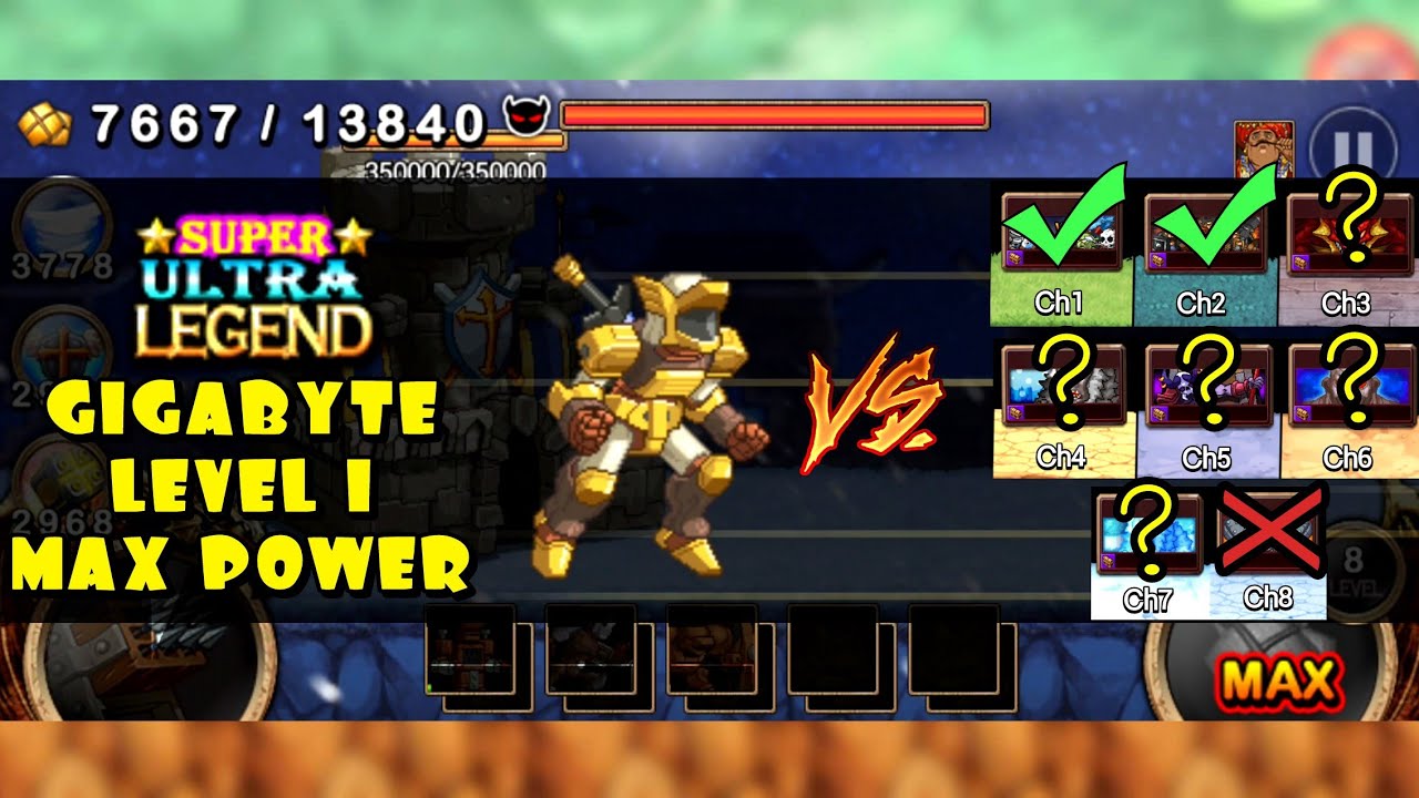 Test Gigabyte Level 1 Max Strength Against The Boss | Kingdom Wars