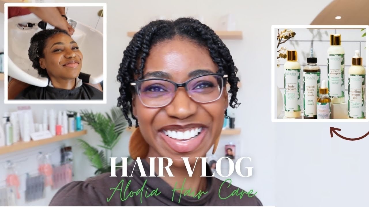 Meeting the owner of Alodia Hair Care at Thrive Hair Bar in DC