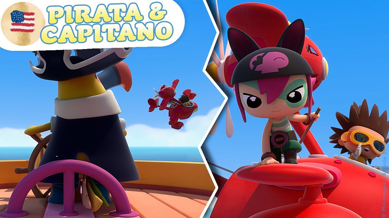 🇺🇸 Pirata and Capitano - Who Stole the Pink Skull? | 4 and+ | Kid's Adventure