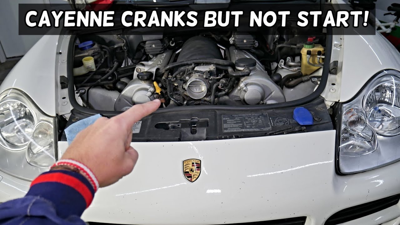 PORSCHE CAYENNE крутится, но не заводится. Ремонт.
