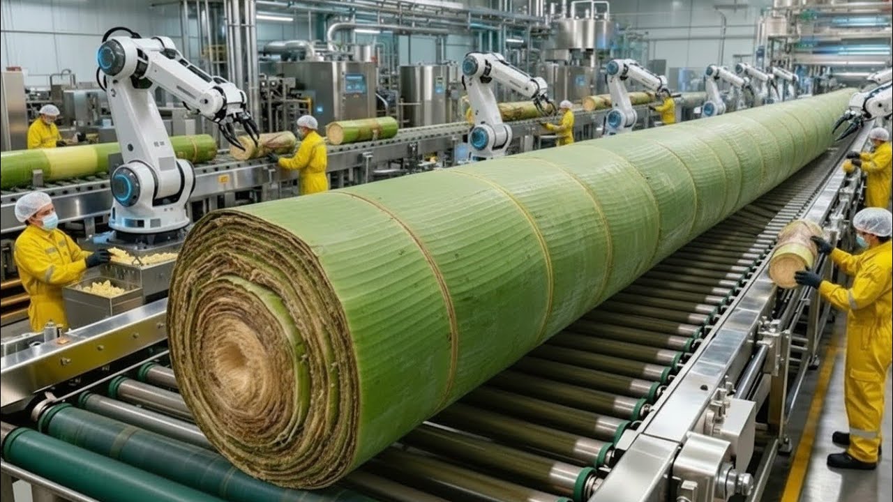 Inside World Biggest High-Tech Banana Stem Factory From Waste to Amazing Products Ful Manufacturing 