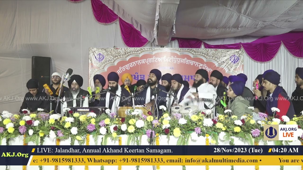 034 Jalandhar 27Nov2023 MonEve Rainsabai Keertan Bhai Bhupinder Singh Jee Phagwara