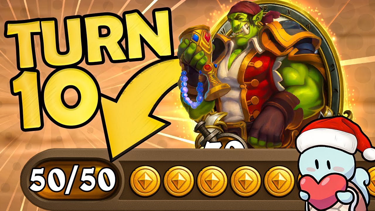 50 MAX GOLD on Turn 10!!! | Hearthstone Battlegrounds