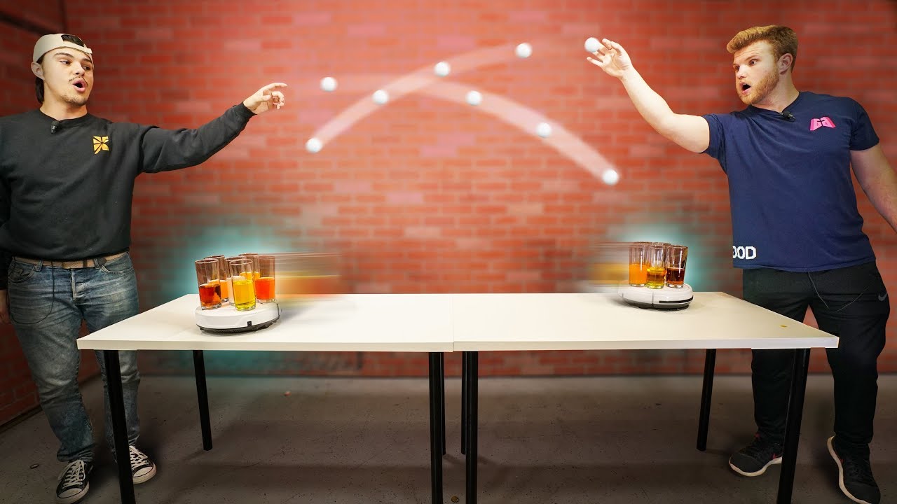 Roomba Cup Pong Challenge! | REKT vs. Get Good Gaming