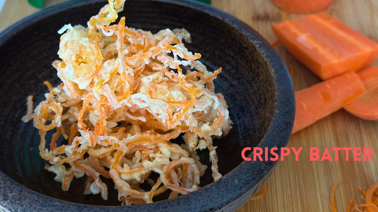 Japanese Vegetable Tempura Recipe | Crunchy Carrots Fries #tempura #vegetarian #japanesefood