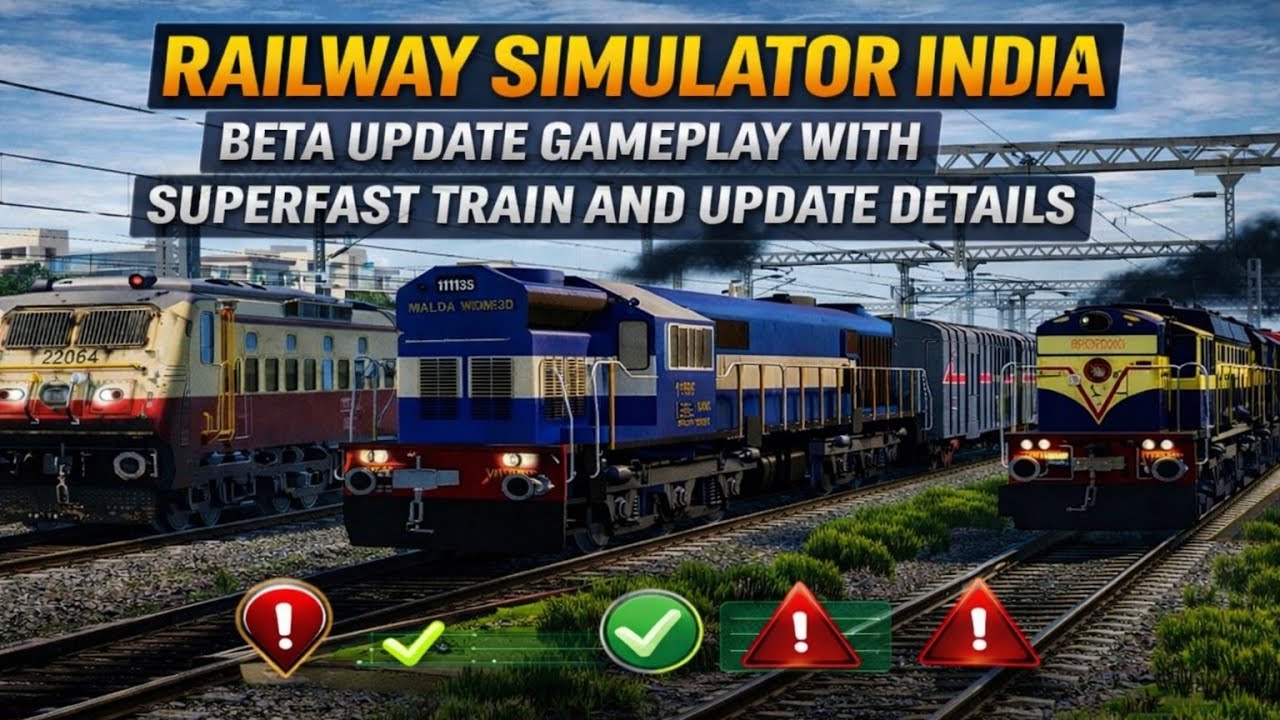 Beta Update OUT! 😍 | Railway Simulator India Gameplay | UP wala Gamerz 