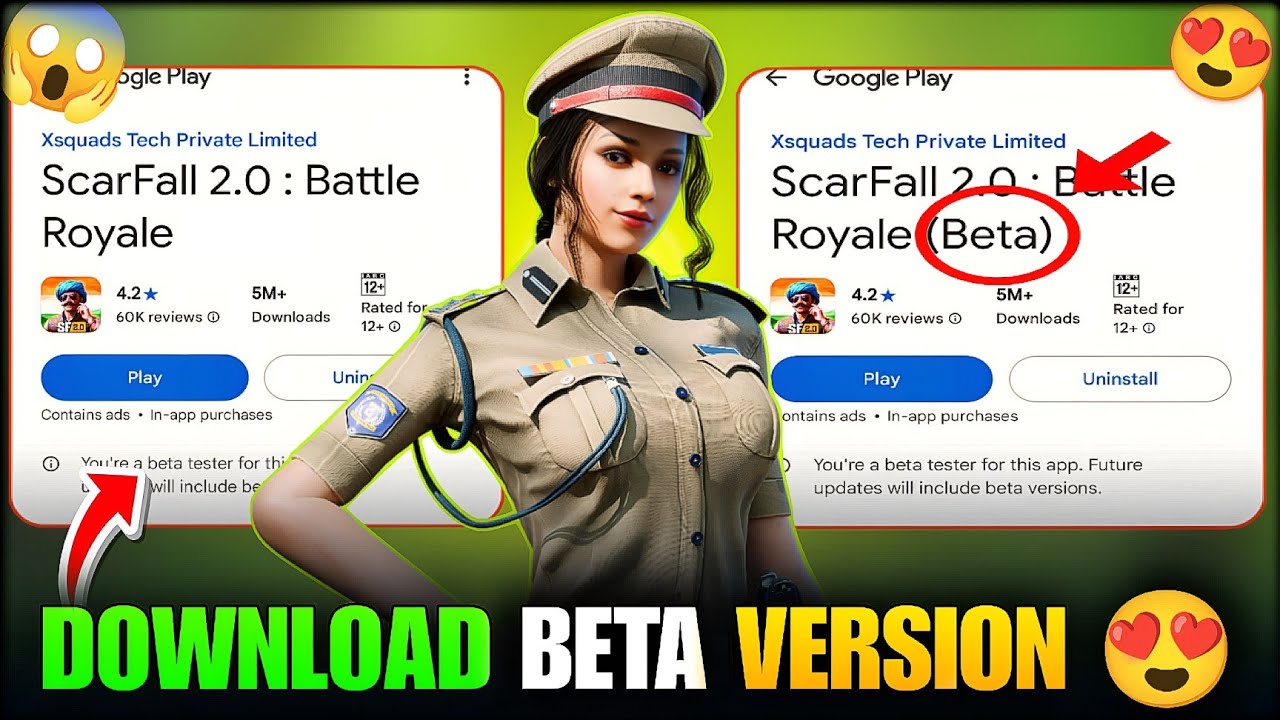ScarFall 2.0 Beta Version Kaise Download Kare? 😱 Play Store Secret Method! 🔥