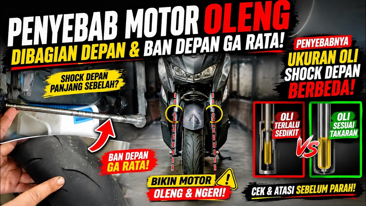 INI DIA PENYEBAB MOTOR OLENG DIBAGIAN DEPAN DAN BAN DEPAN GA RATA