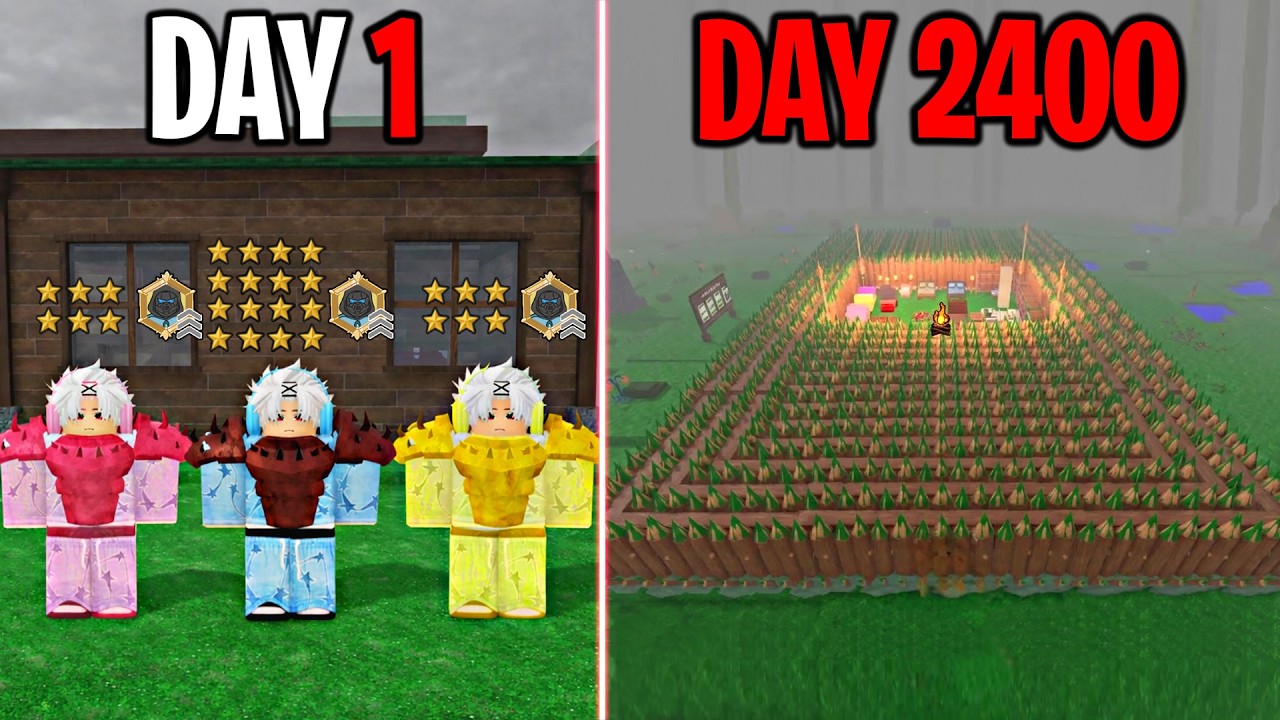 2400 Days to Build a Strongest Solo Base in 99 Nights in The Forest