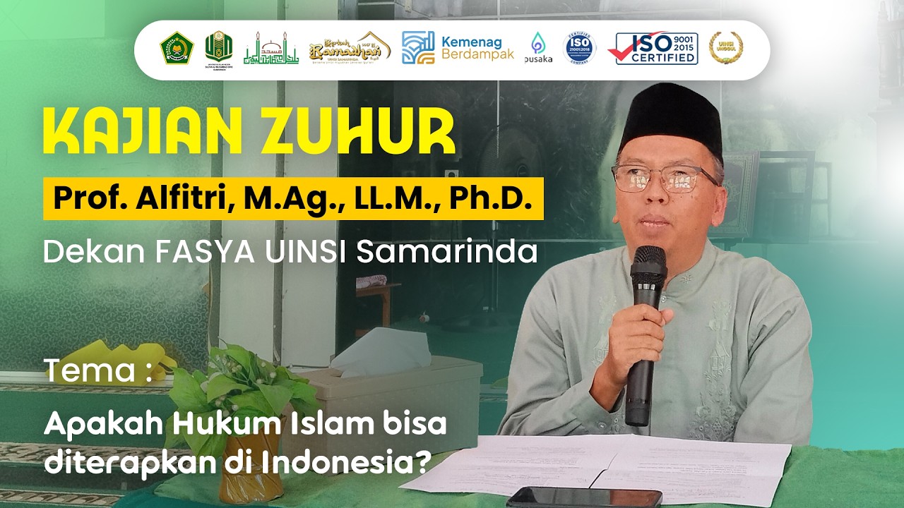 Kajian Zuhur | Prof. Alfitri, M.Ag., LL.M., Ph.D | Berkah Ramadhan 1447 H UINSI Samarinda