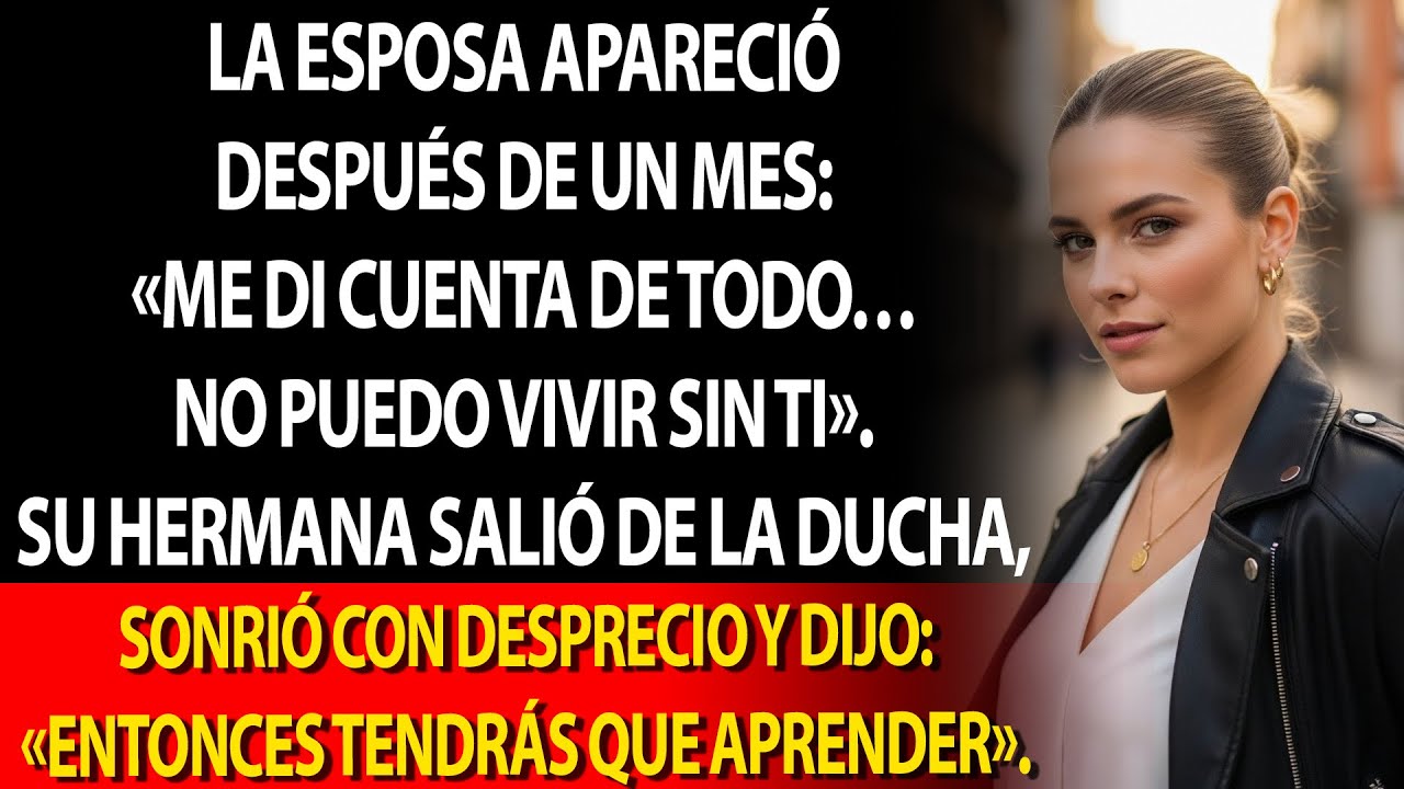 💔 Volvió: “No puedo vivir sin ti” 🥀😌 Su hermana sonrió: “Entonces aprende” 📘⚡