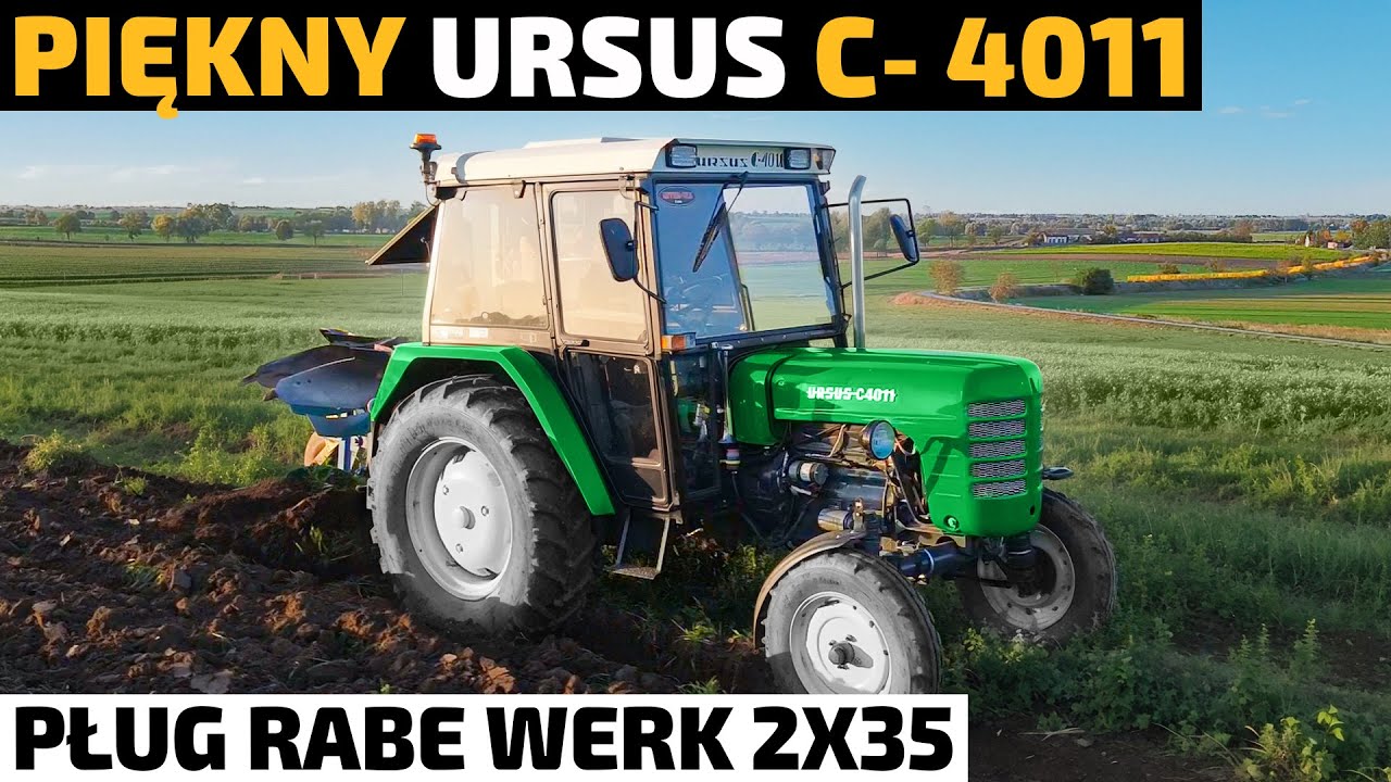 URSUS C- 4011 - ORKA Pługiem RABE WERK 2x35 | TEST HALOGENÓW od TT TECHNOLOGY