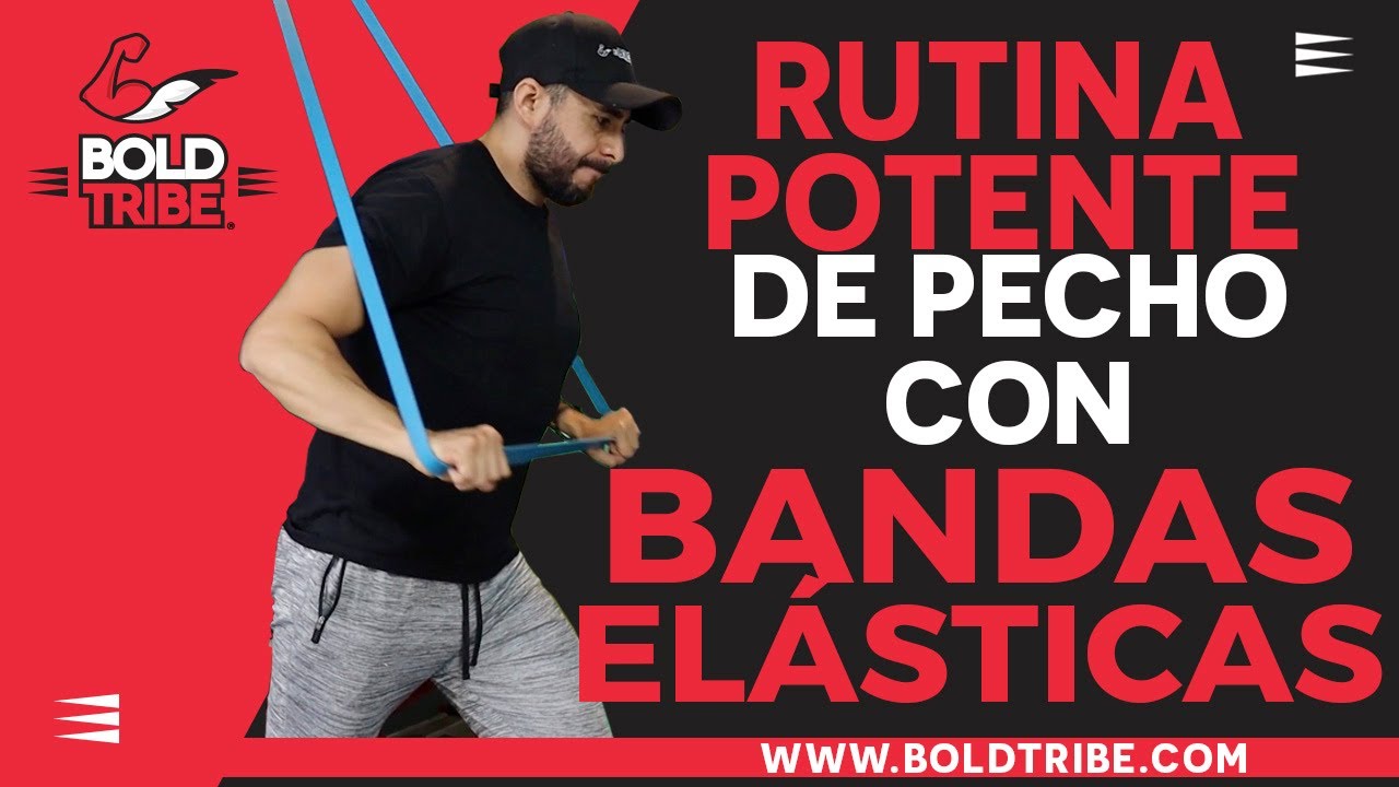 5 EJERCICIOS para AUMENTAR y DEFINIR PECHO con Bandas Elásticas | #Adrianfit