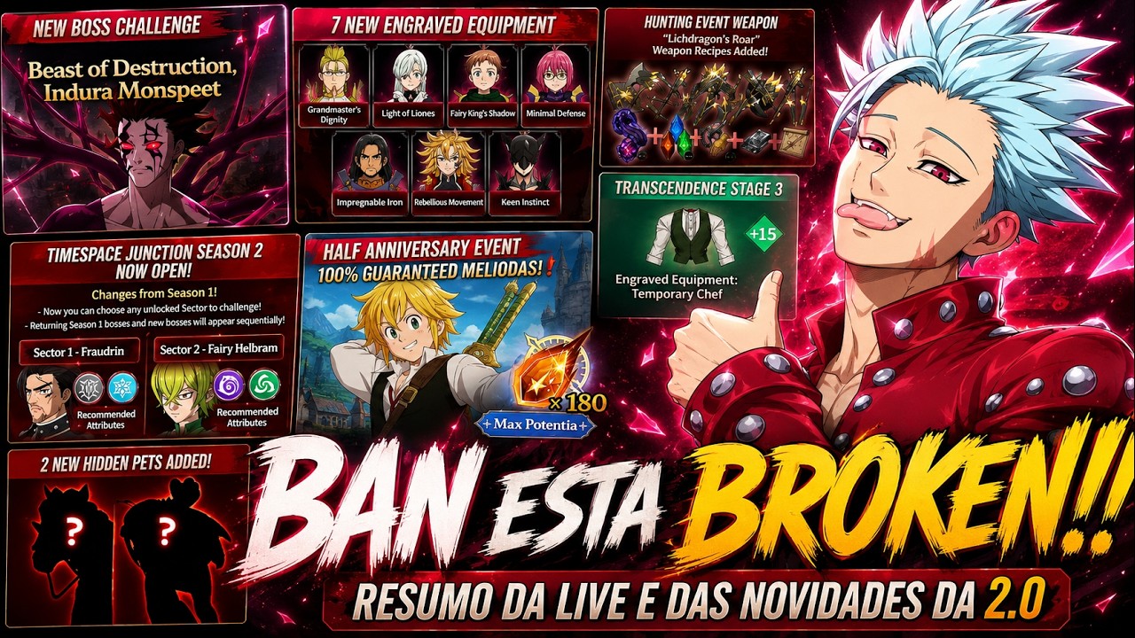 BAN EST&Aacute; BROKEN!! ATUALIZA&Ccedil;&Atilde;O 2.0 COMPLETA + TODAS AS NOVIDADES | The Seven Deadly Sins: Origin