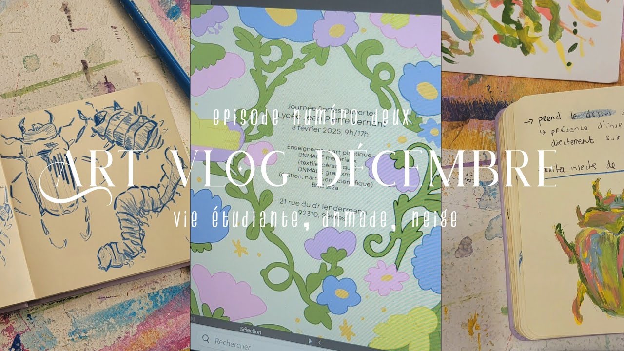 art vlog n°2 ✸ dnmade graphisme, illustrations, muffins & neige