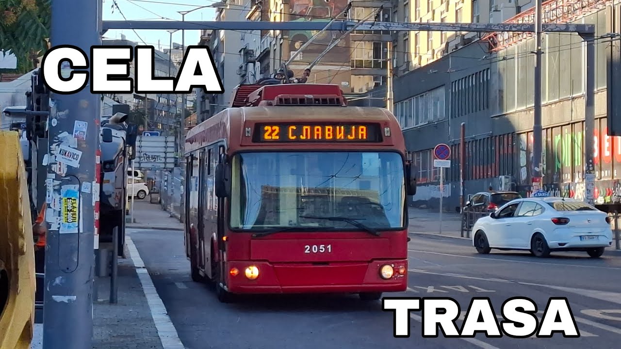 Linija 22: Trg Slavija-Kruševačka (cela trasa)