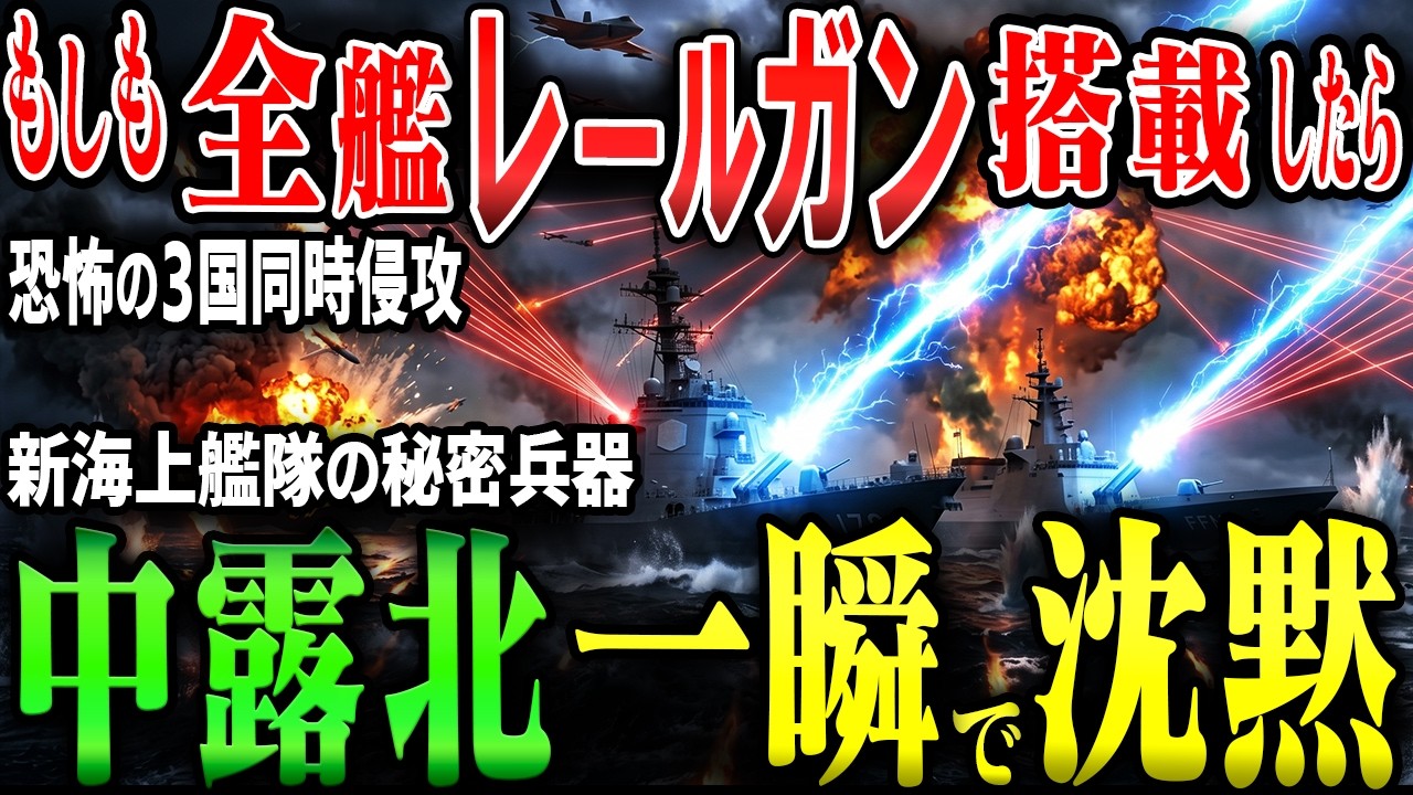 【もしも】海上自衛隊「水上艦隊」が全艦レールガンを搭載したら。日本vs中国、ロシア、北朝鮮&hellip;極超音速ミサイルを完封する&ldquo;見えない壁&rdquo;の正体【AIシミュレーション】