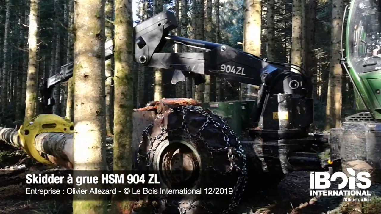 Puissance d’une grue HSM sur tourelle pour des grumes de gros diamètres
