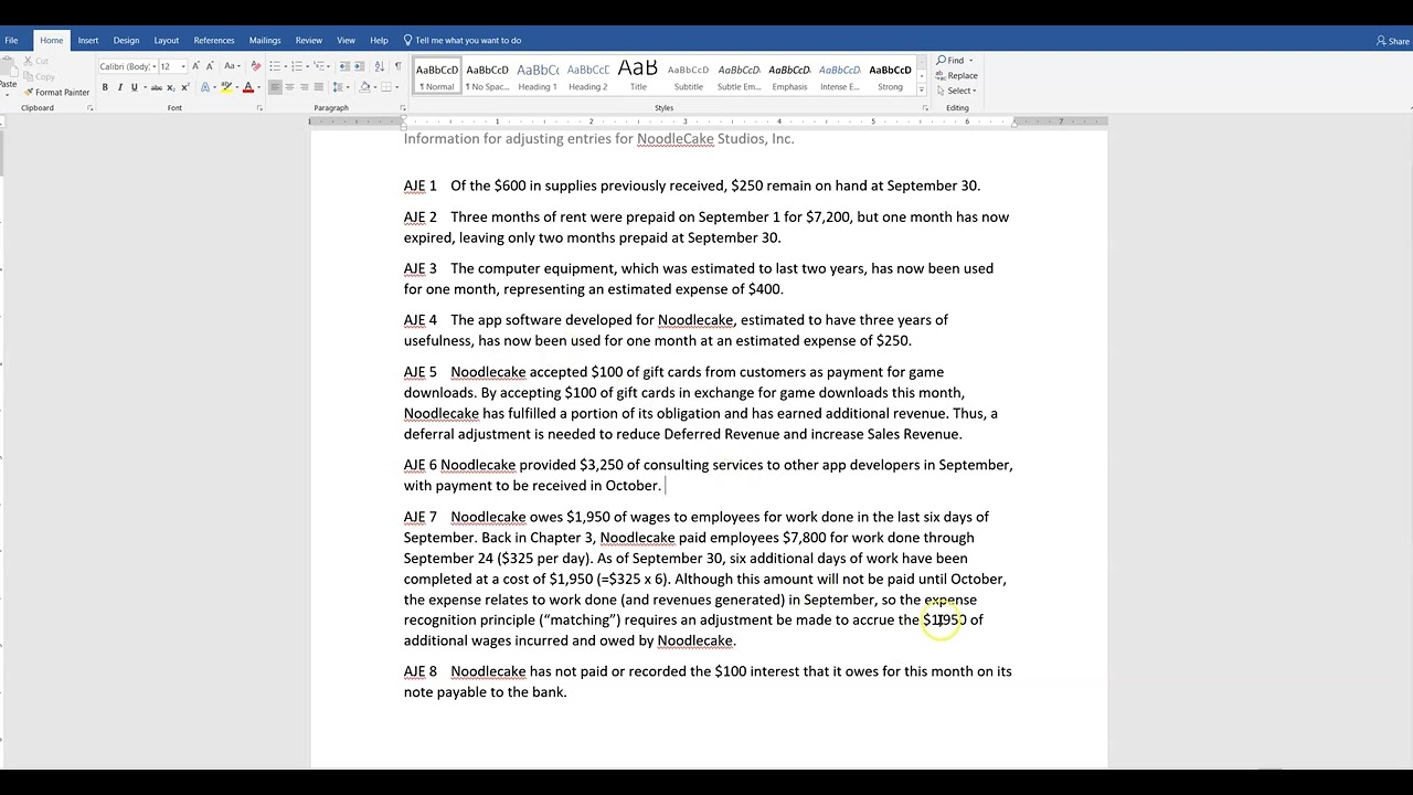 10 column worksheet walkthrough