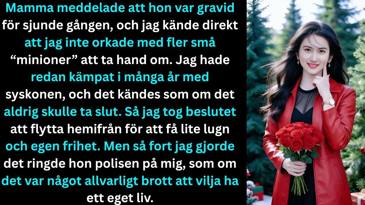 Mamma berättade att hon är gravid för sjunde gången, men jag flyttade hemifrån.