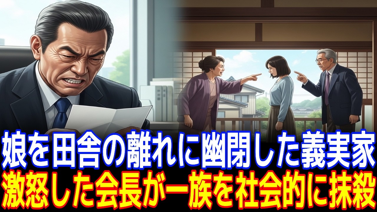 娘を田舎の離れに幽閉した義実家, 激怒した会長が一族を社会的に抹殺