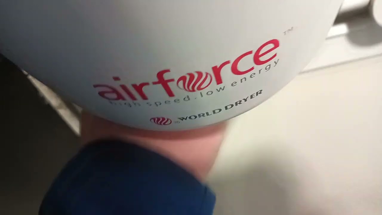Air force high speed low energy hand dryer in cocks moors woods leisure centre swimming pool and gym