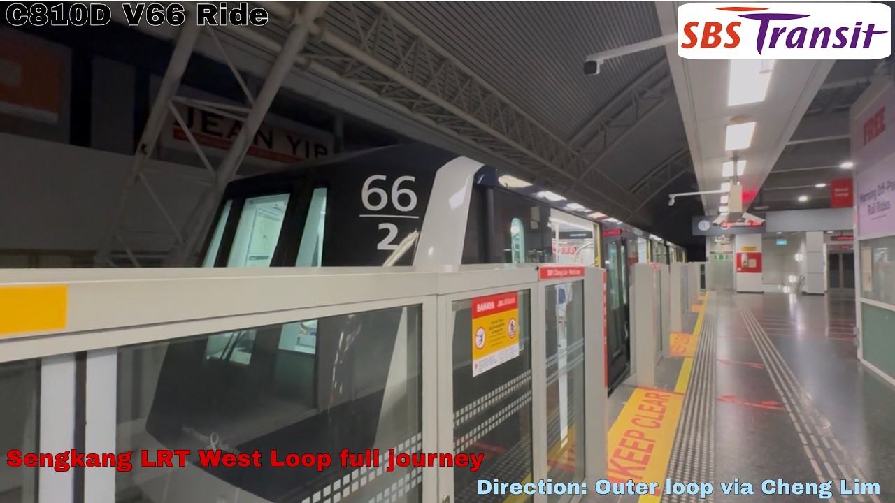 C810D V66 ride Sengkang LRT West Loop full journey