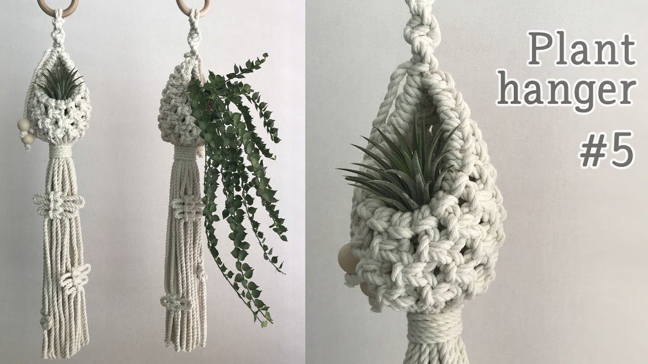 DIY Macrame Plant hanger #5 / 마크라메 플랜트행거 #5 / 마크라메 물방울