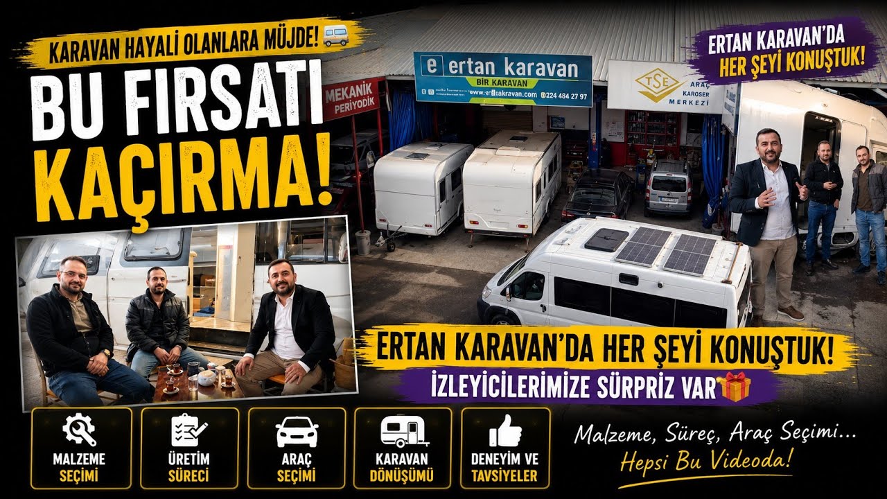 Sıfırdan Karavan Yapımı! Her Detayı Ertan Karavan’da Öğrendik 🚐 Dev İndirim 💥 Sözünü aldık 👍🏻