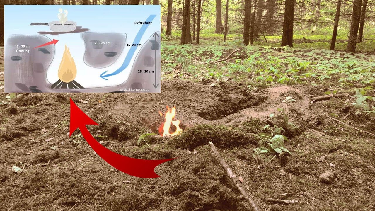 GRUBENFEUER Bauen!!! - Freestyle Bushcraft