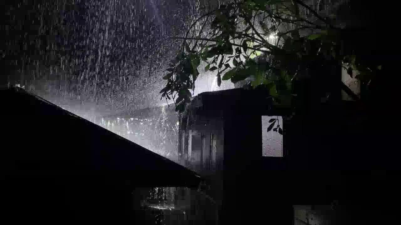 Deep Sleep Rain Sounds – Heavy Rain on Tin Roof at Night