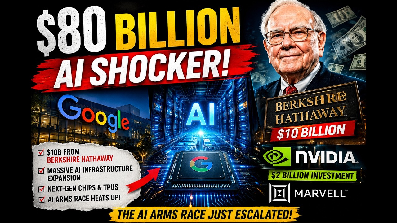 Инвестиции Alphabet в ИИ составляют 80 миллиардов долларов! Google, Nvidia и Berkshire Hathaway п...