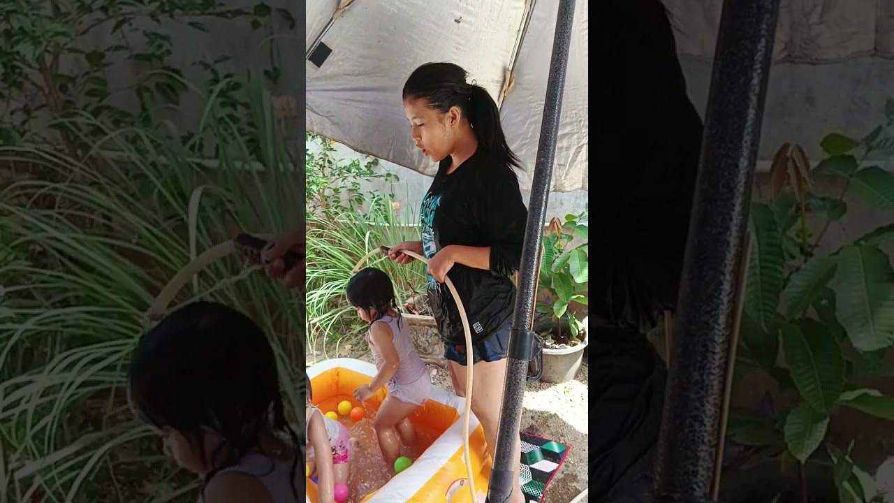 Mandi kolam berenang bersama Uncu dan adek Aulia #viral #fyp 